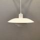 Older ph 4/3 hanging lamp, in white, with original orange suspension disk.