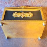Old vintage box in gilded bronze empire