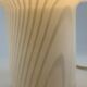 White glass Peill and Putzler mushroom table lamp XL