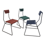 Suite de 3 chaises vintage 1950