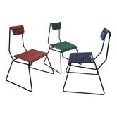 Suite de 3 chaises vintage 1950