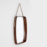 Vintage rectangular wooden mirror, Italy, 1960s.