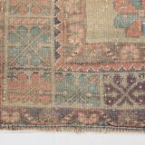 4x6 Rug For Kitchen Handmade Wool Vintage Rug, 112x196Cm SK 3865