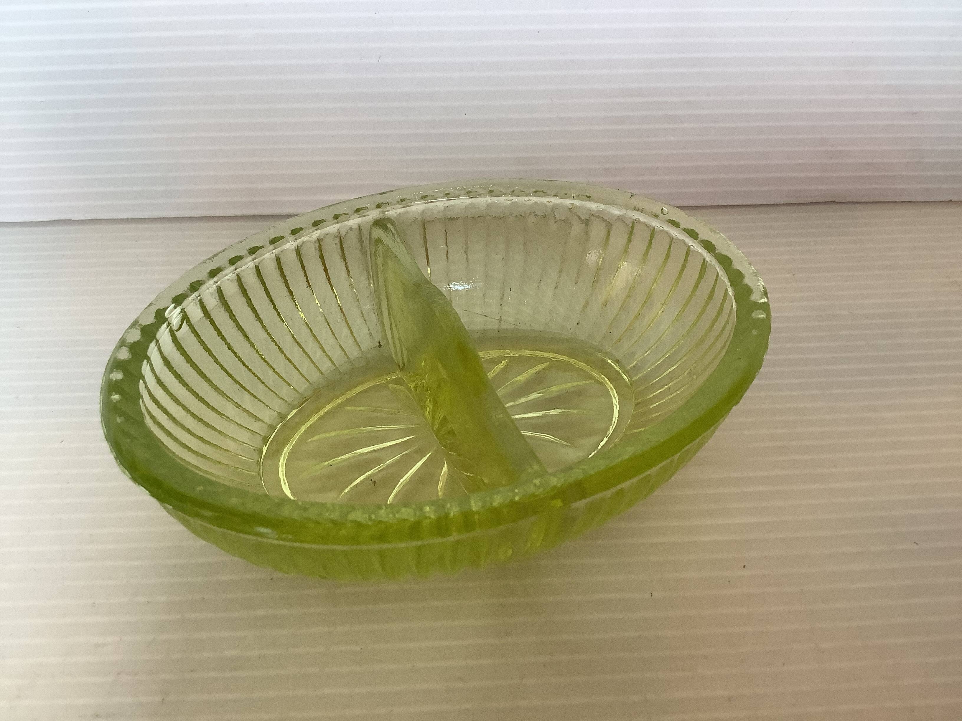 Old uraline salt and pepper shaker