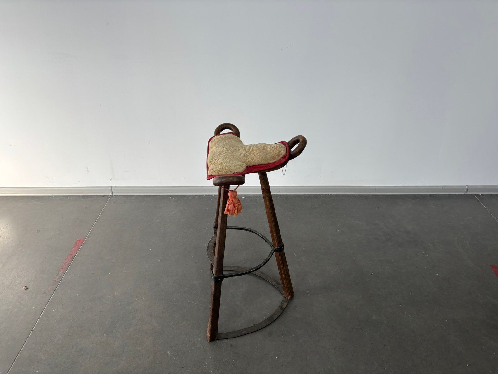 Vintage Brutalist Marbella stool by Sergio Rodrigues, 1970s