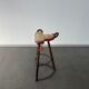 Vintage Brutalist Marbella stool by Sergio Rodrigues, 1970s