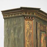 Painted Folk Art Bridal Cupboard