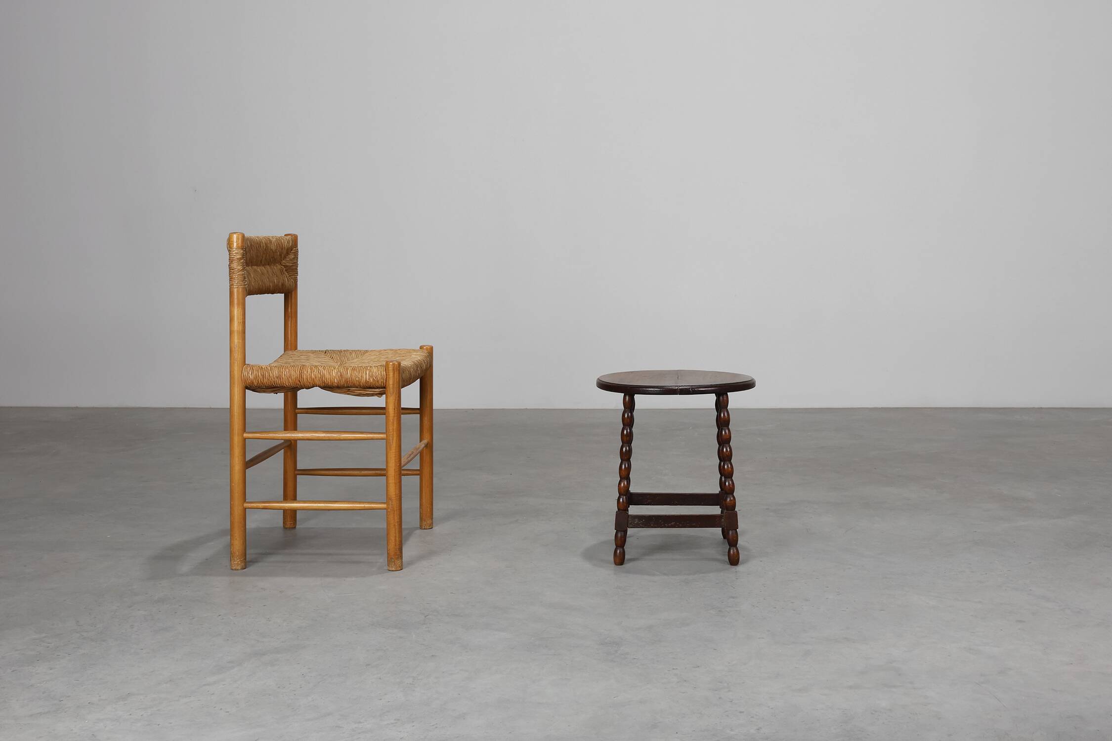 French Provincial Rustic Oak Stool, circa 1900