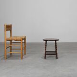 French Provincial Rustic Oak Stool, circa 1900