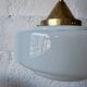 Lustre Art Déco opaline style Bauhaus