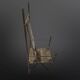 Copper and brass throne chair by Cor de Ree, Netherlands 1990