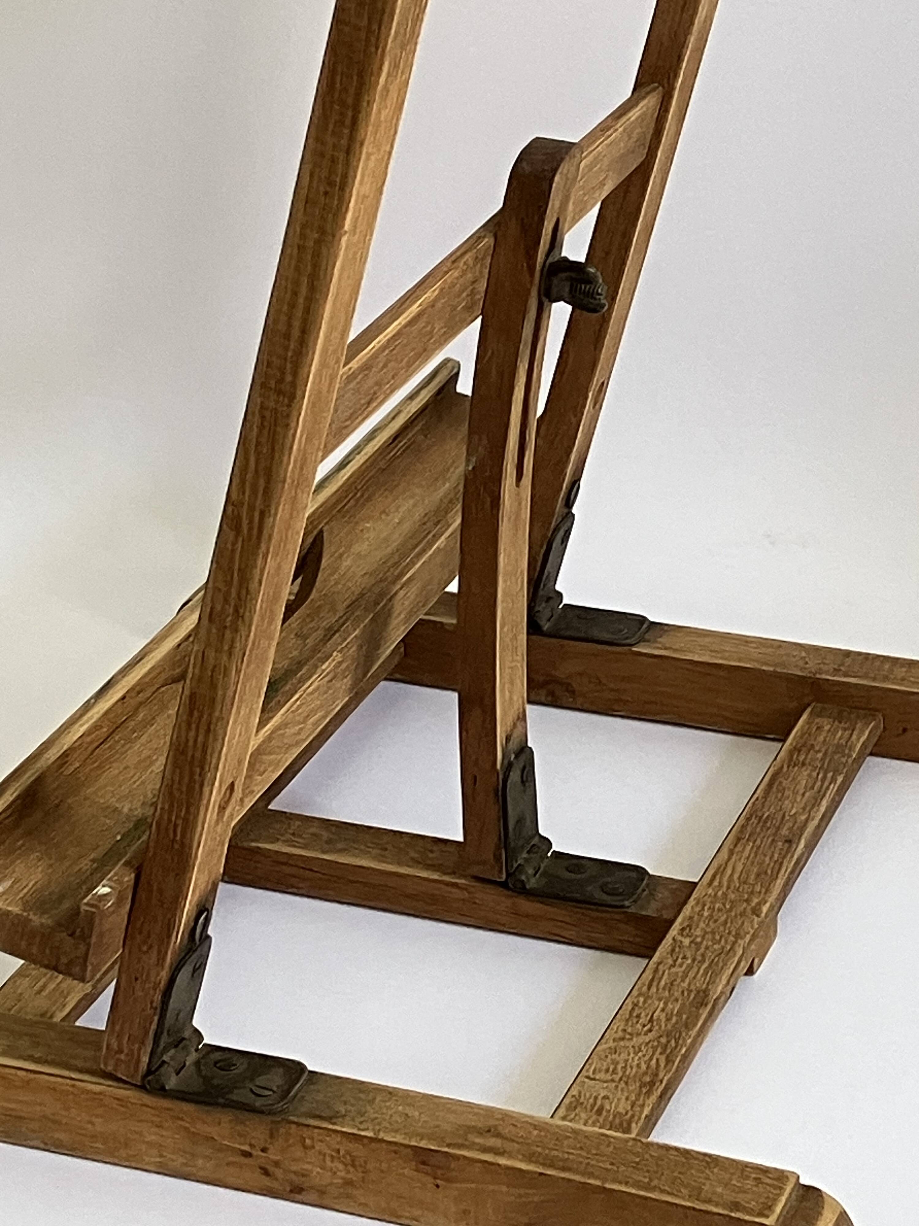 Old table easel, artist accessory