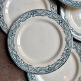 6 Salins flat ironware plates, "Directoire" service