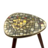 Petite table tripode italienne années 50 plateau mosaïque