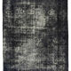 Hand-knotted oriental overdyed 312 cm x 356 cm black wool carpet