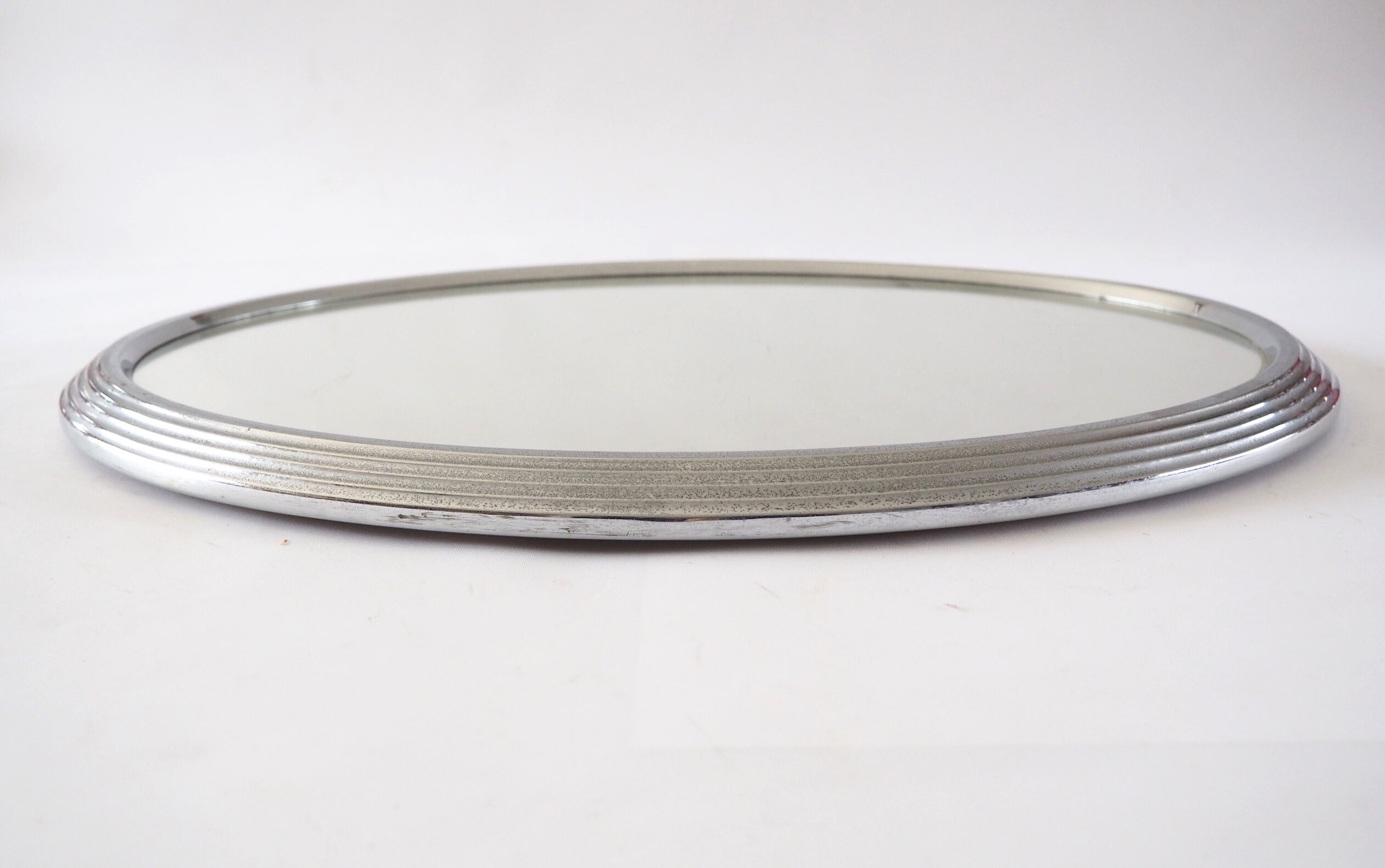 Art Deco oval mirror top