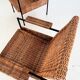Rattan wicker and iron lounge chairs, set of 4