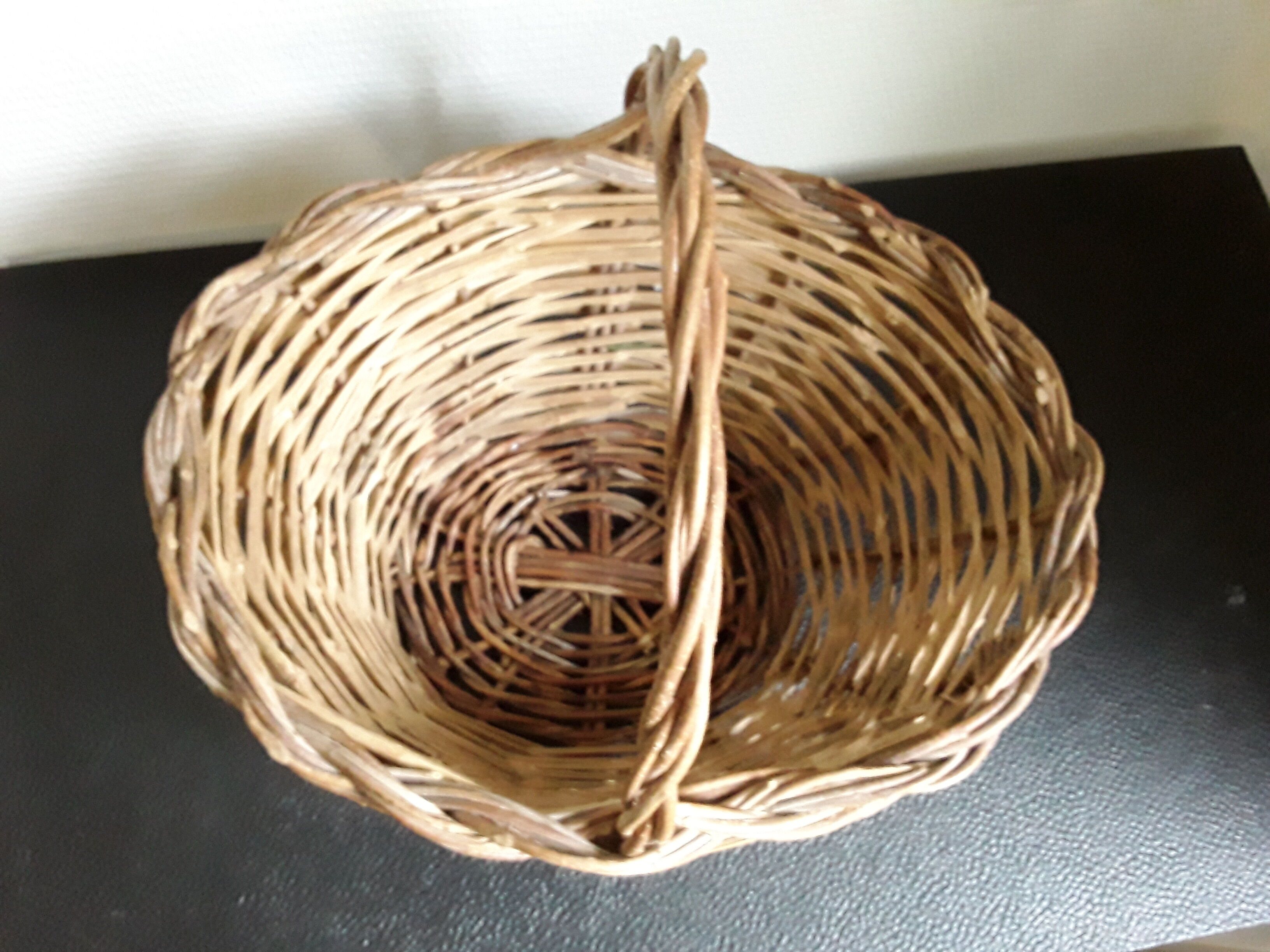 Panier rotin et osier vintage