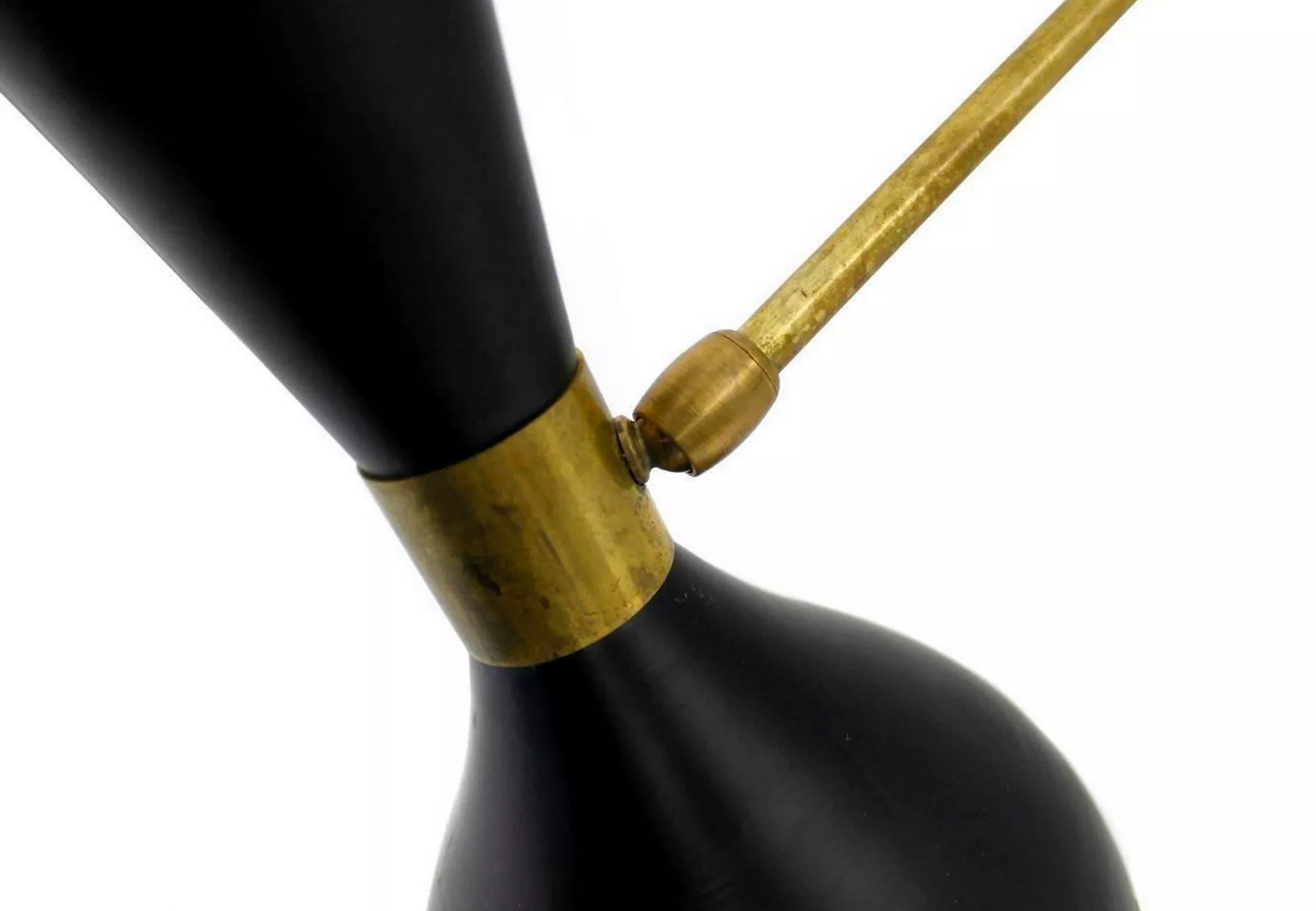 Pair Italian Wall Lamps Moonlight Black