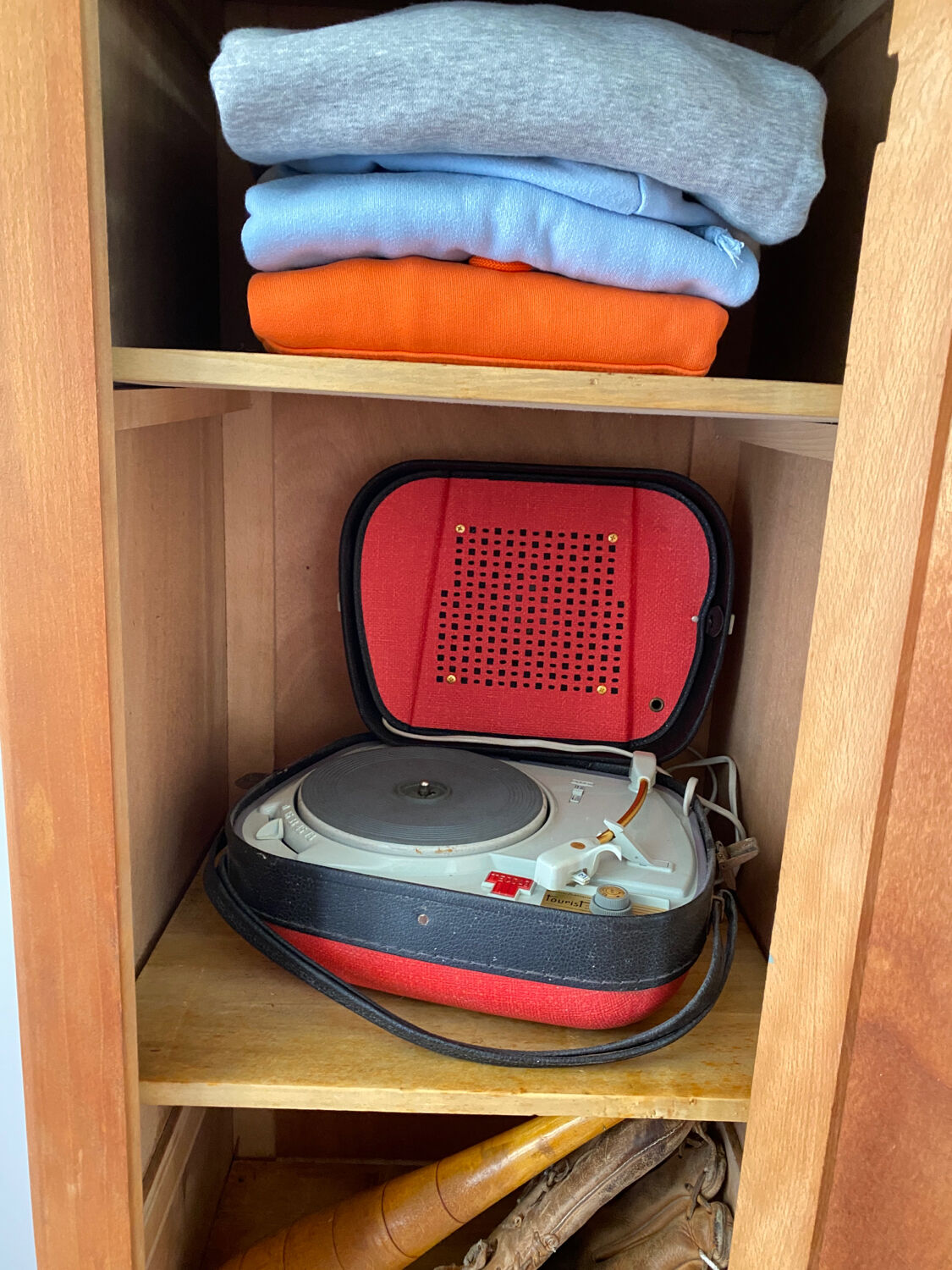 Vintage wood wardrobe