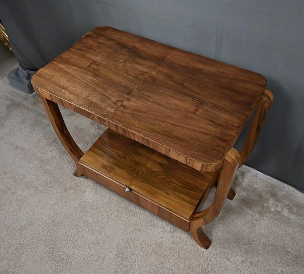 Console en placage de noyer, style art déco – XXe