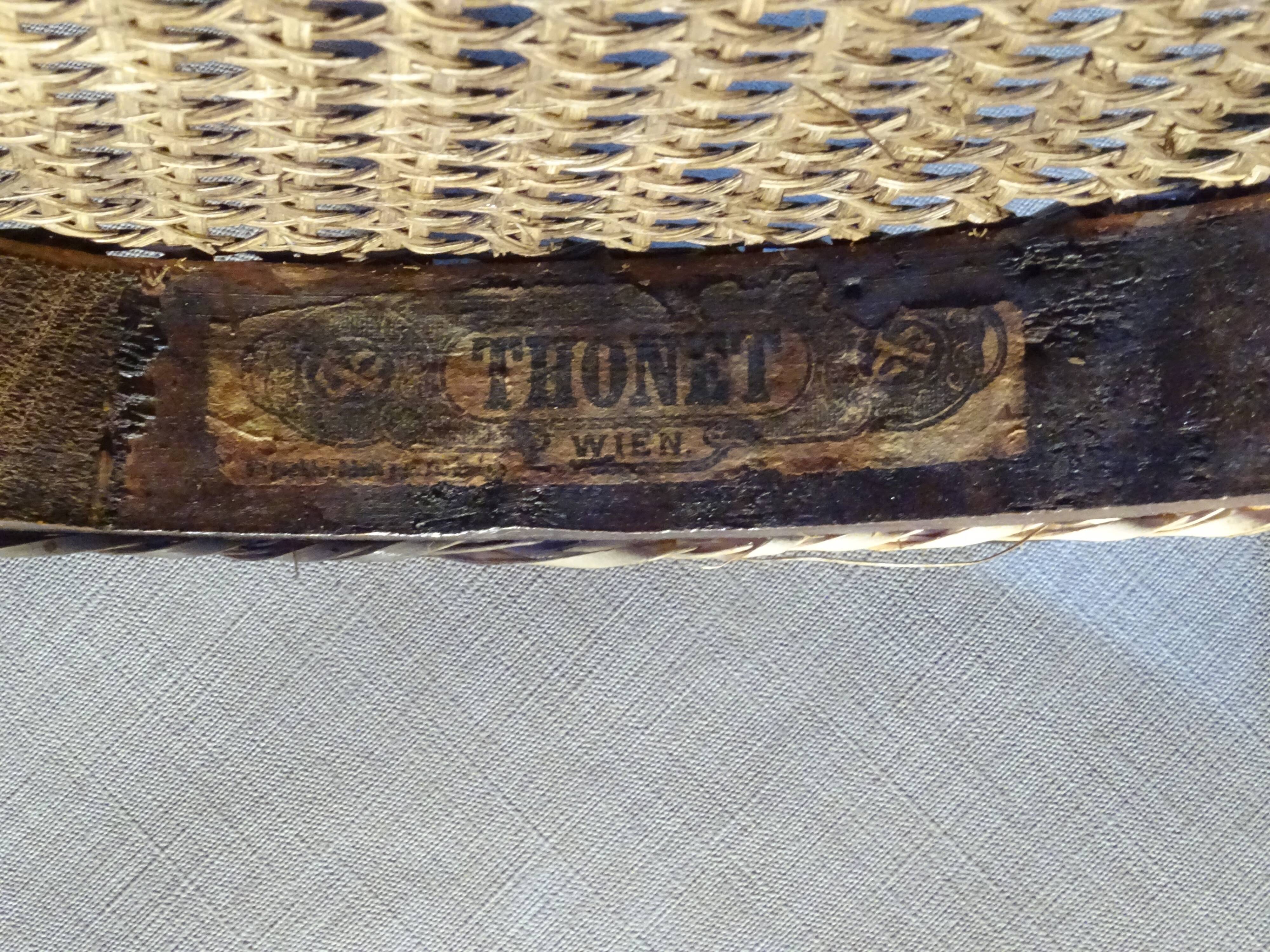 2 chairs Thonet n°14 1/2 canned, circa 1914