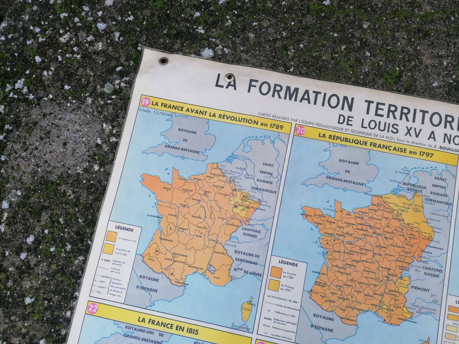 Former MDI school map / Territorial formation of the France