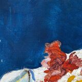 Huile sur toile signe caulant a identifier nature morte aux fleurs