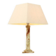 Classic Onyx Marble Brass Column Lamp 20th Century