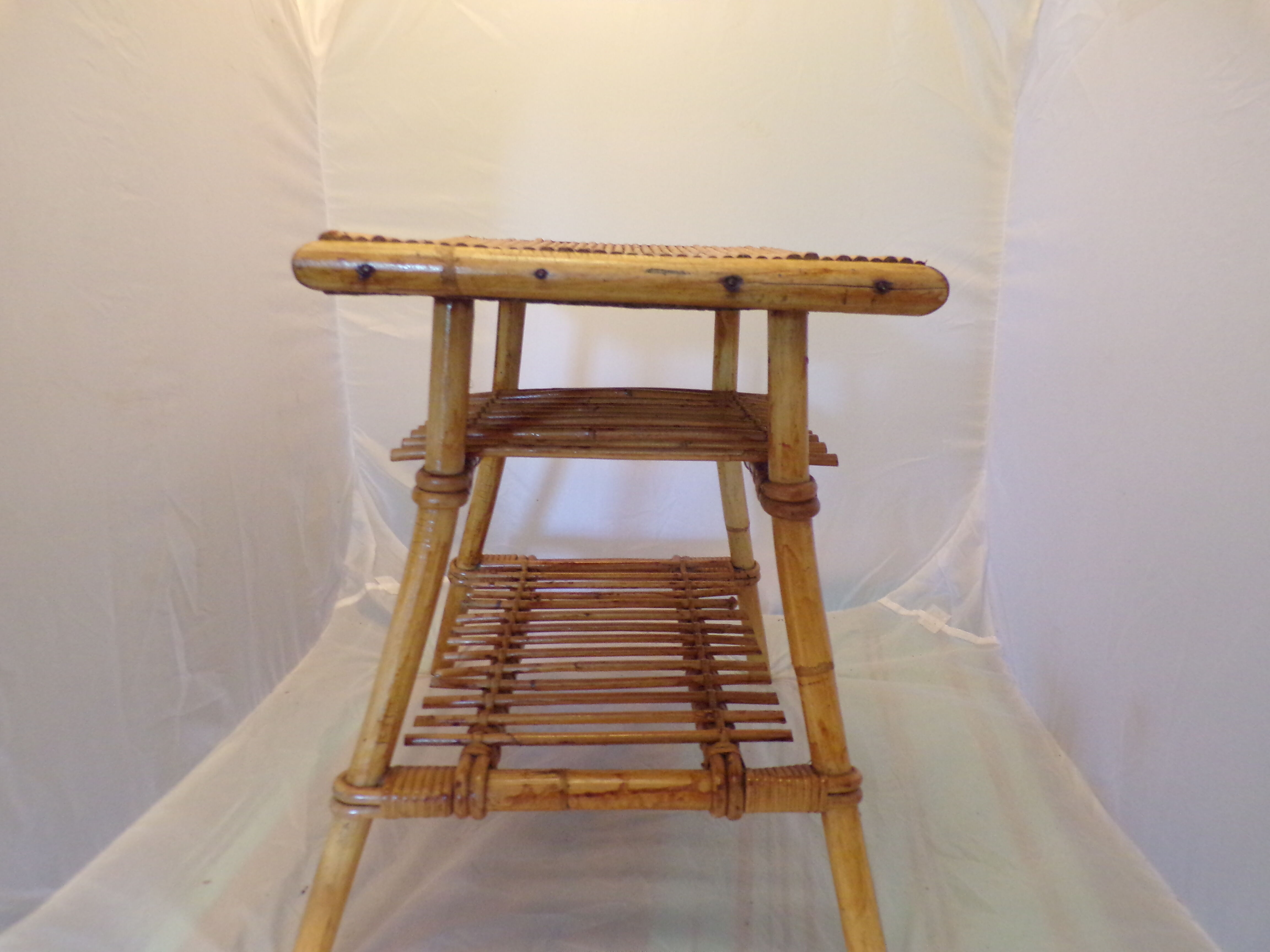 Vintage table rattan