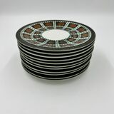 Set of 11 plates Boch model Bernadette