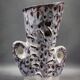 Vase with two handles in glazed ceramic - vallauris, marius giuge style fat lava