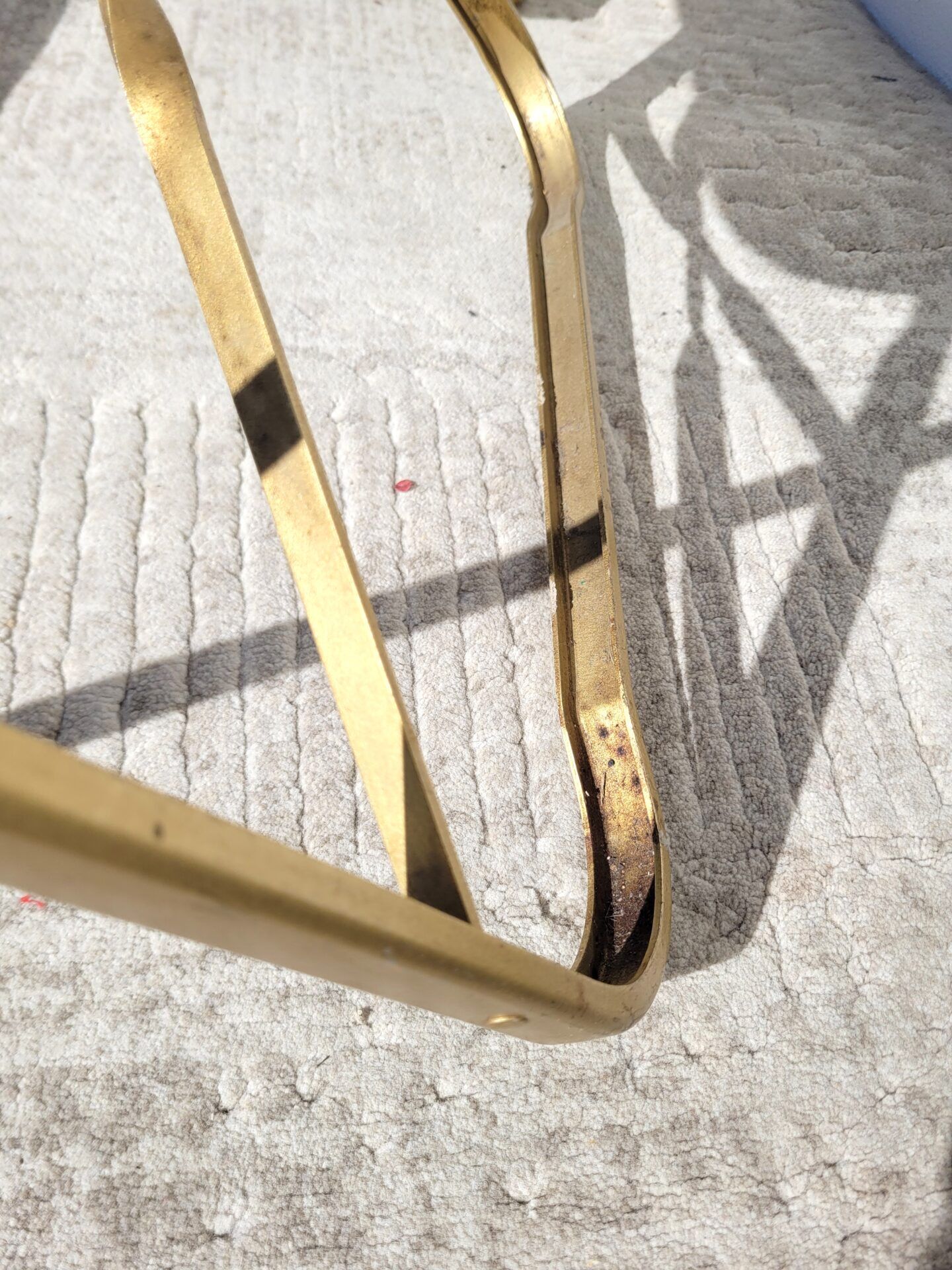 Pair of black and gold folding opera chairs