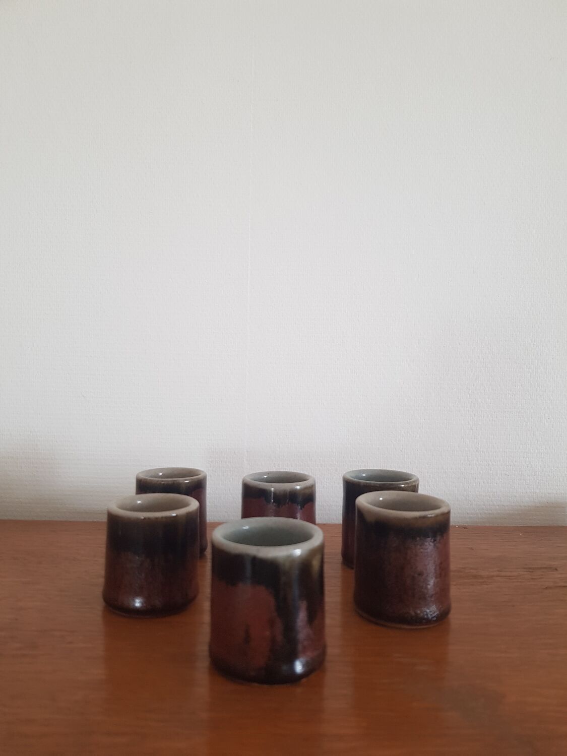 Set of 6 ceramic glasses