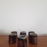 Set of 6 ceramic glasses