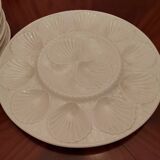 Service à huitres en porcelaine blanche