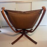 3 vintage Falcon chairs. By Sigurd Ressel for Vatne Møbler Norway. 1970's. Falcon chairs