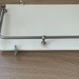 White glass and chrome wall shelf 60cm