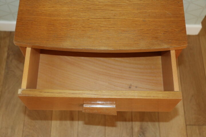 Light oak bedside a drawer 1960