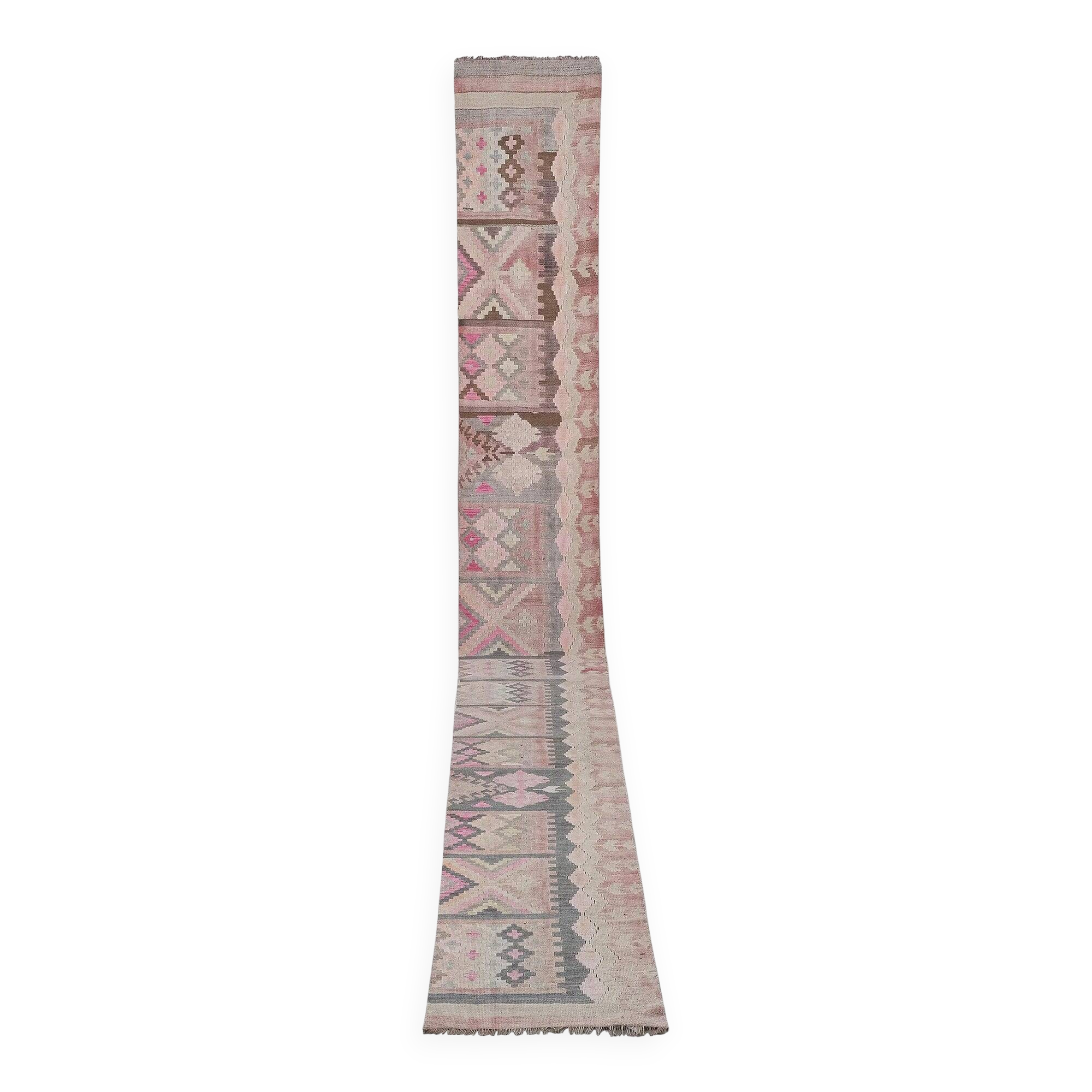 Vintage Turkish hallway rug 73x685 cm