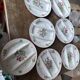 7 Asparagus Plates Late 19th Century Opaque Earthenware Luneville France