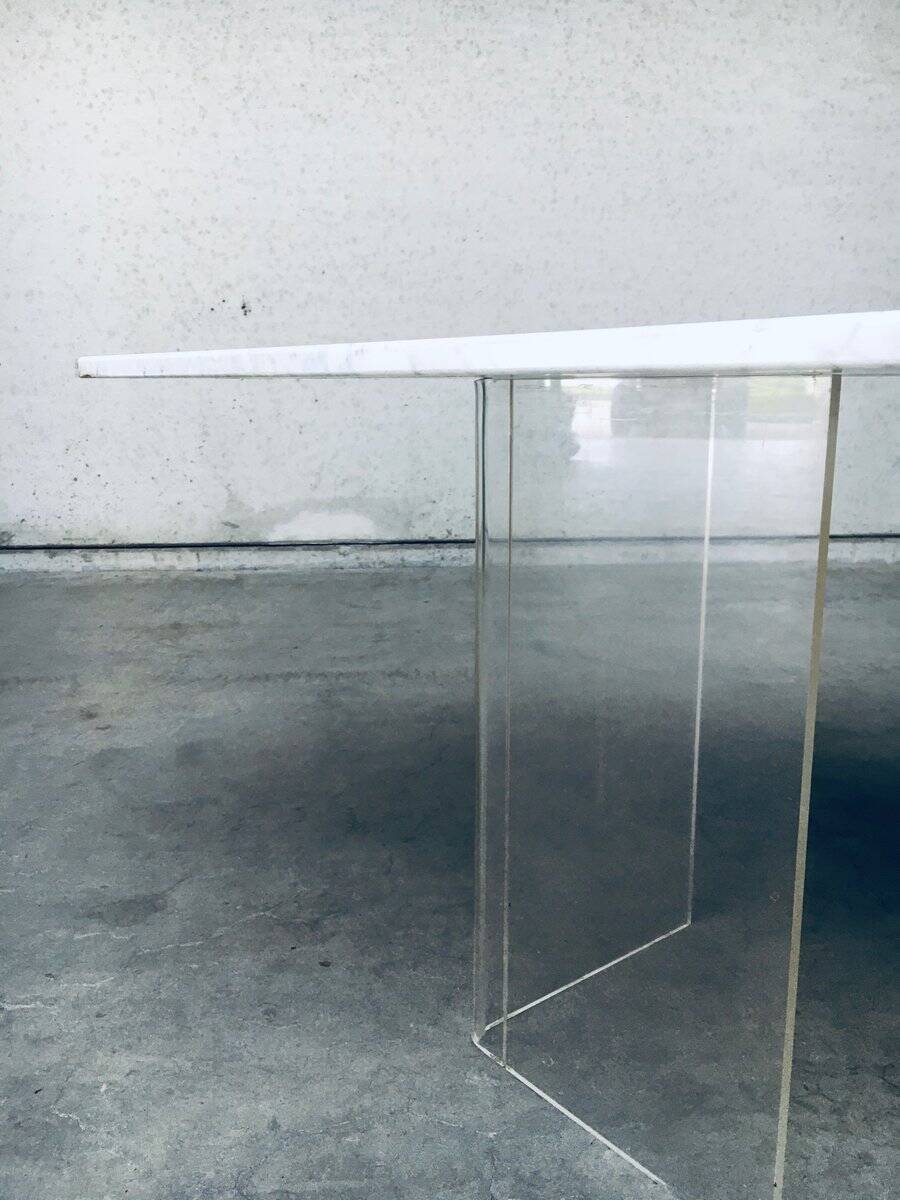 Minimalist Marble Floating Dining Table, Italy, 1970s