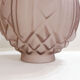 Vase boule art déco en verre violet dépoli