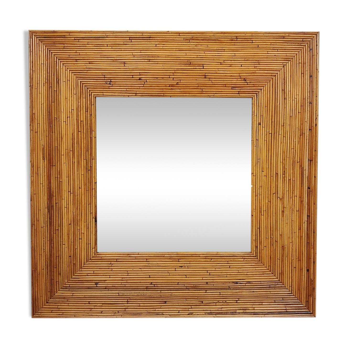 Rattan mirror XXL 120cm x 120cm