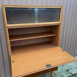 Secretary desk with flap Scandinavian desk Mid-century vintage 1970