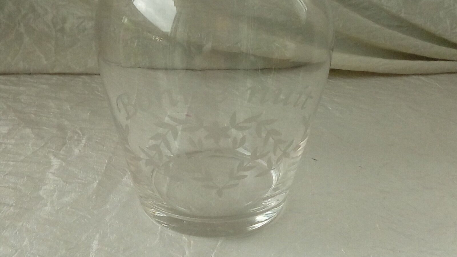 Night service in crystal grave good night 2 pieces carafe and glass