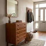 Scandinavian curved teak commode, Kai Kristiansen, 1960