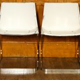 Set of 4 hull chairs - chrome Roche-Bobois & Edmonds Alt 1970