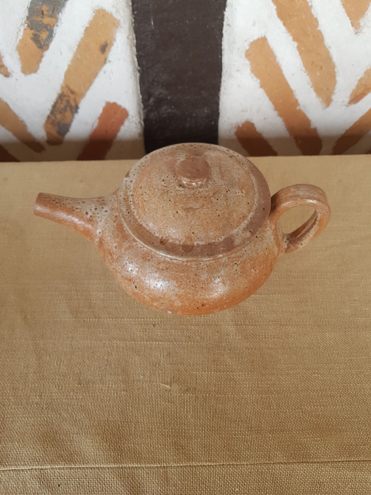 Vintage stoneware teapot 1970