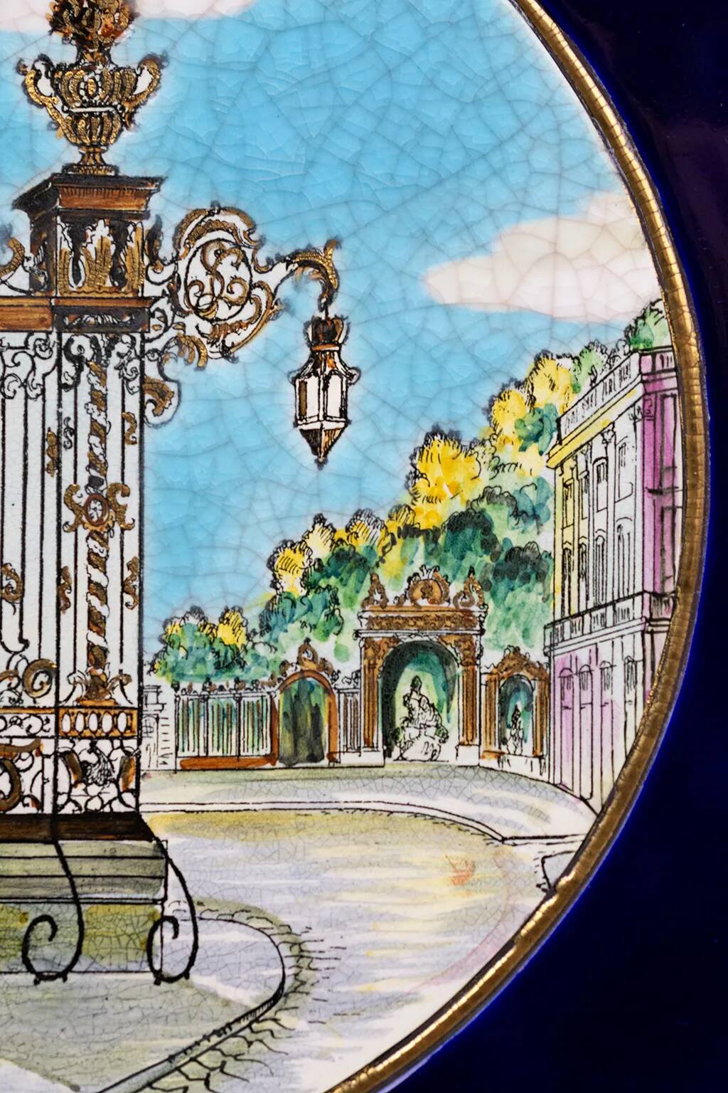 Grand plat Émaux de Longwy – Porte Stanislas, Nancy - seconde moitié 20eme